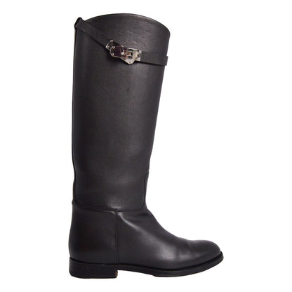 Hermes Boots Long Jumping Kelly Gold — view 6