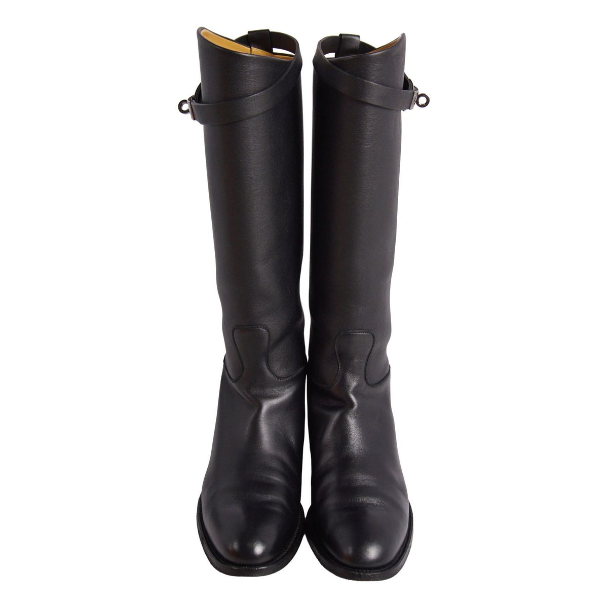 Hermes Boots Long Jumping Kelly Gold — view 4