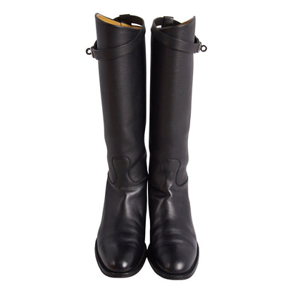 Hermes Boots Long Jumping Kelly Gold — view 4