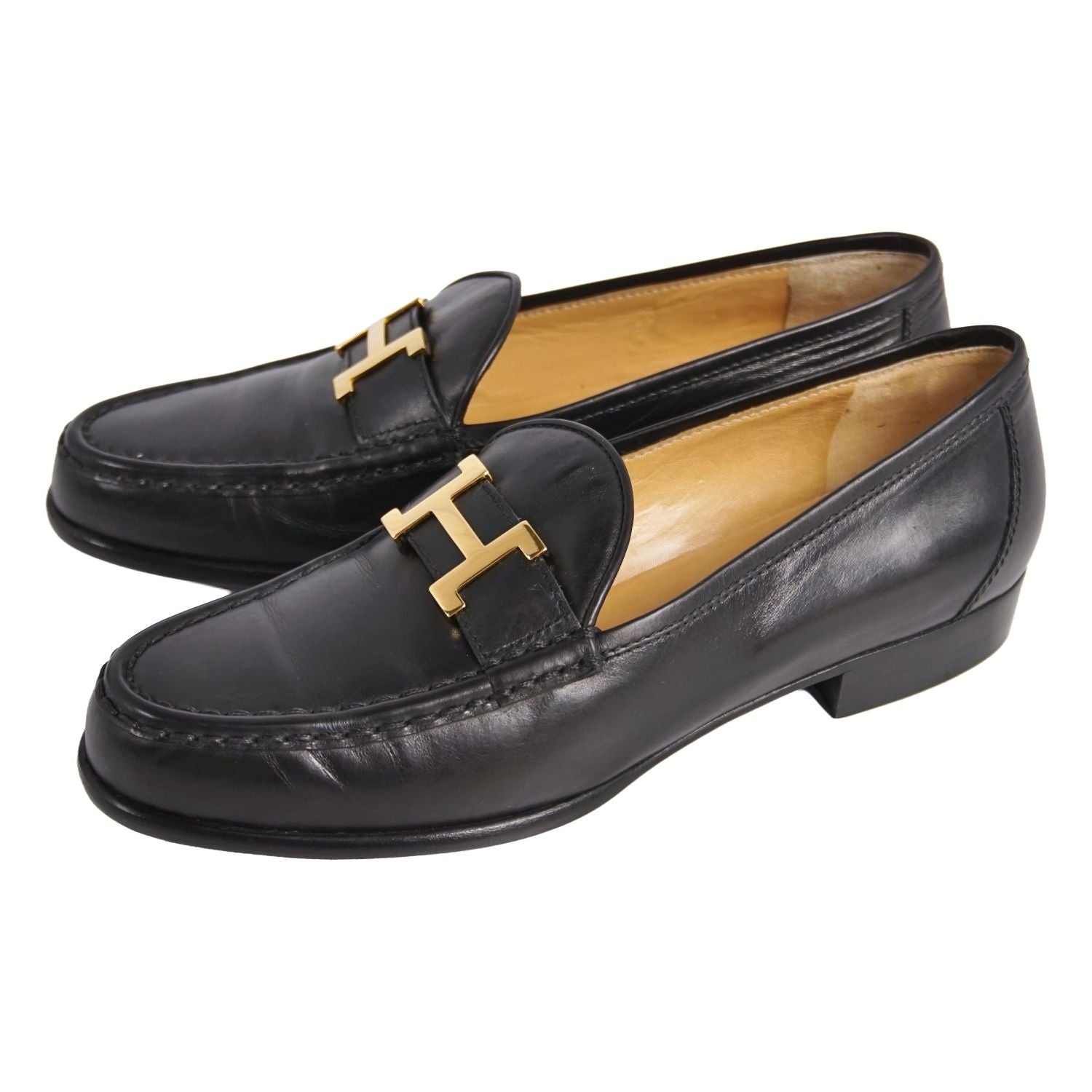 Hermes Loafers Moccasin Logo Constance Leather — view 2