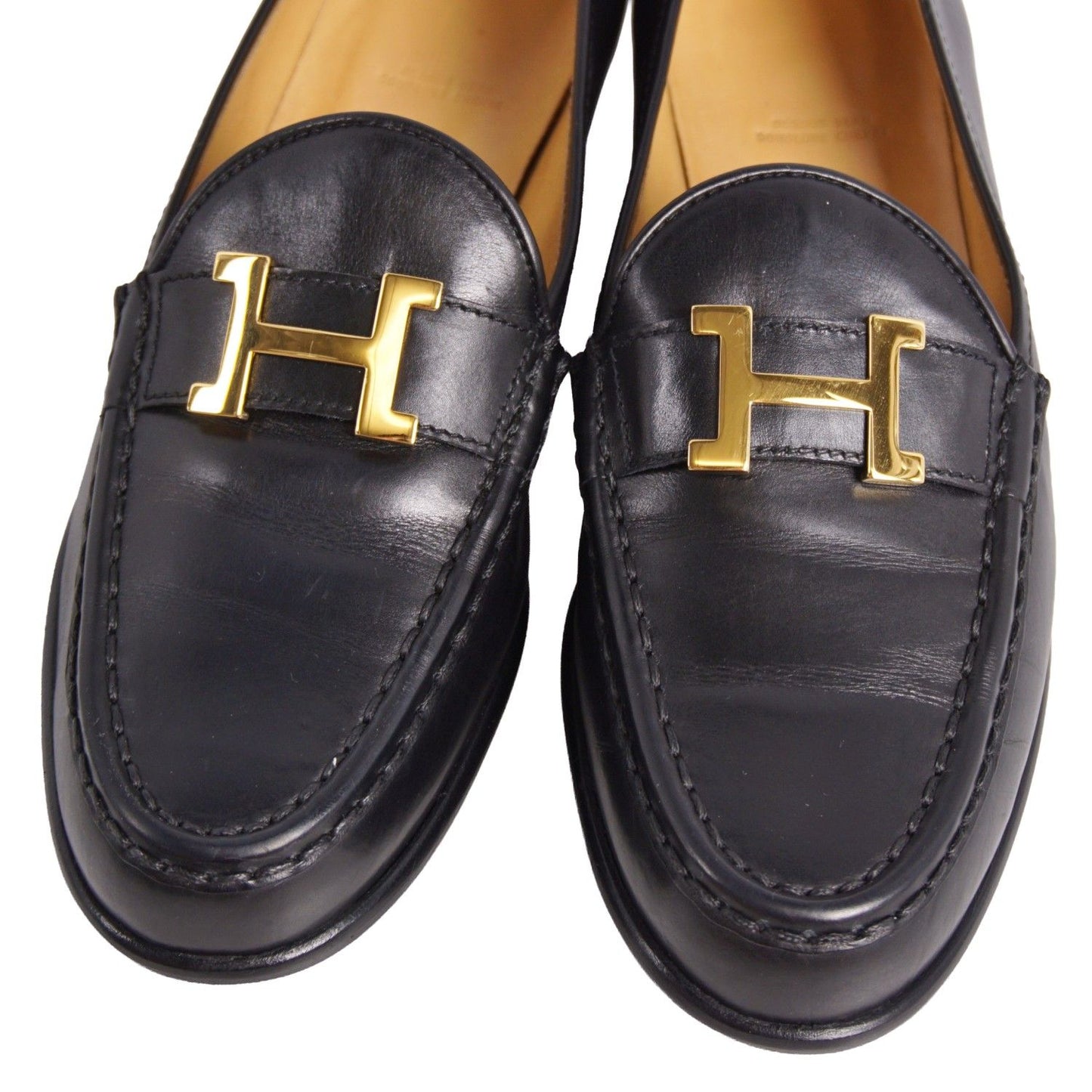Hermes Loafers Moccasin Logo Constance Leather — view 3