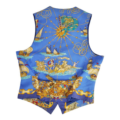 Hermes Vintage Vest Gilet Total Pattern Silk — view 3