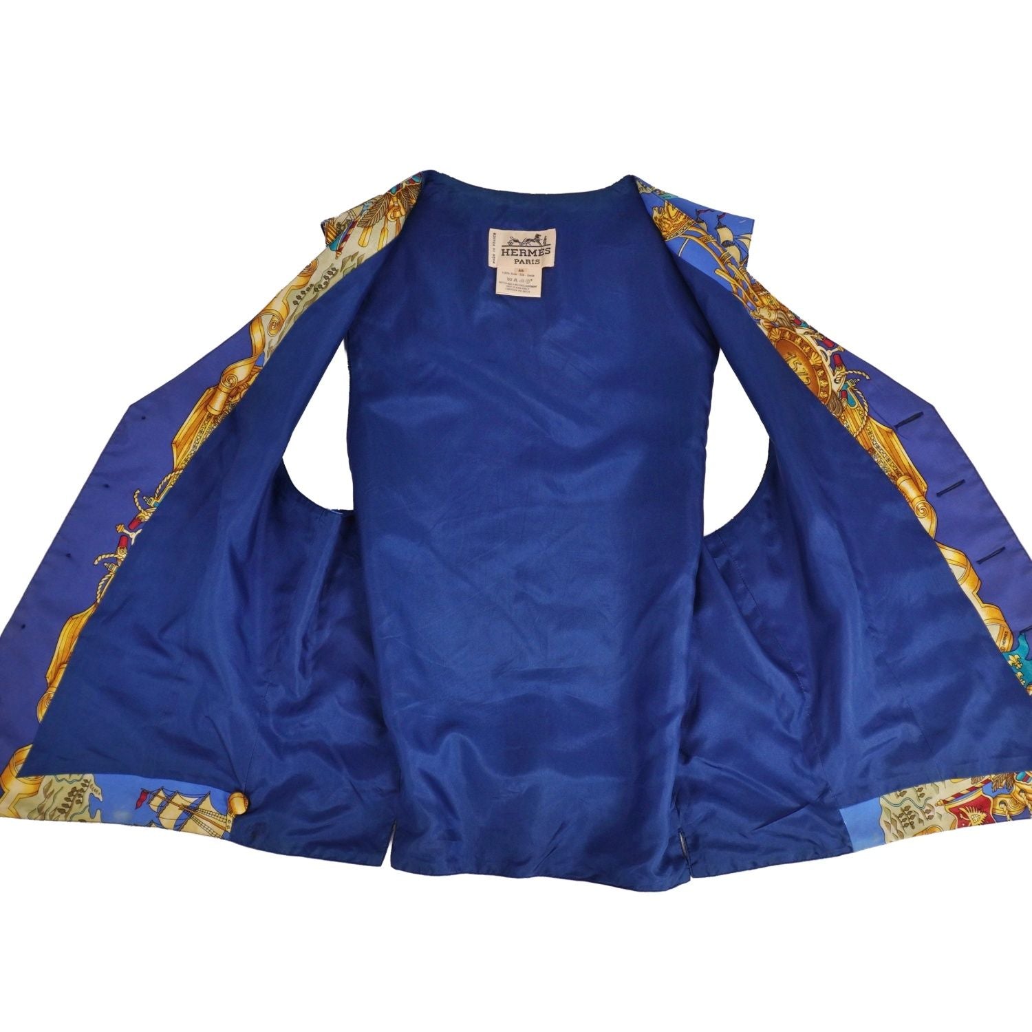 Hermes Vintage Vest Gilet Total Pattern Silk — view 4