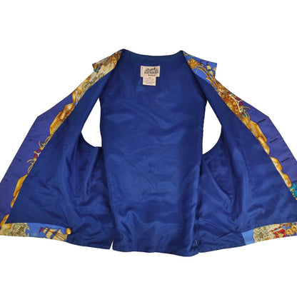 Hermes Vintage Vest Gilet Total Pattern Silk — view 4