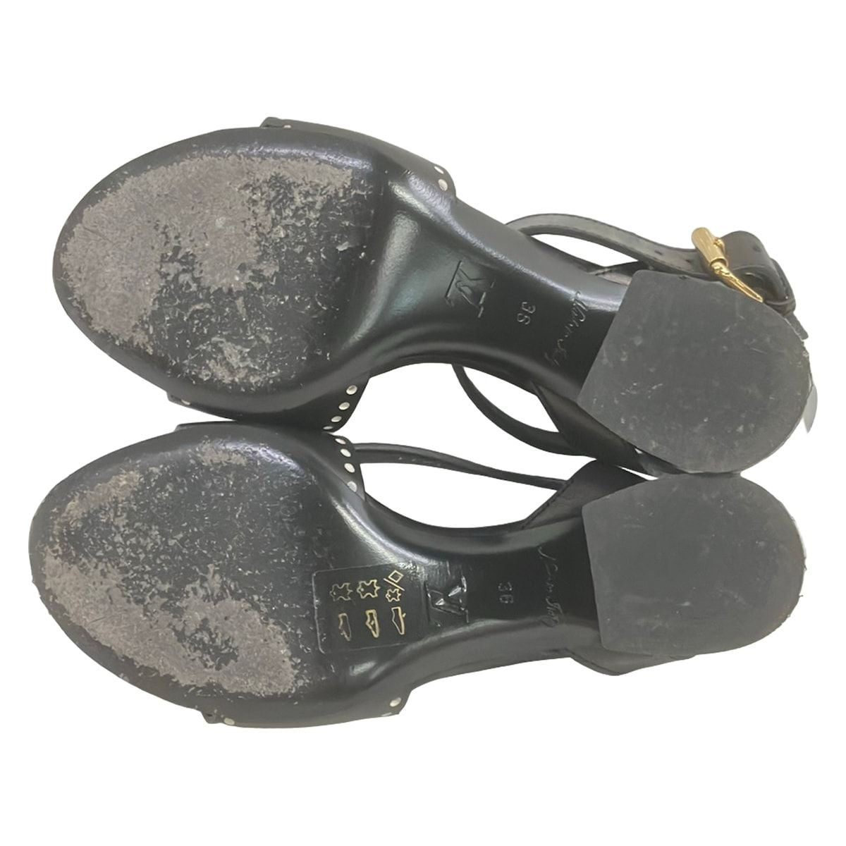 Louis Vuitton Sandals Horizon Line Leather Black 36 — view 5