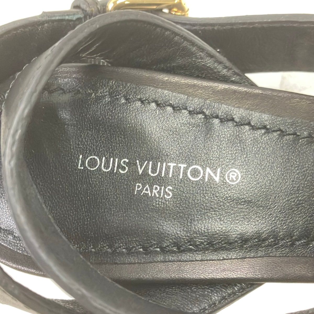 Louis Vuitton Sandals Horizon Line Leather Black 36 — view 6