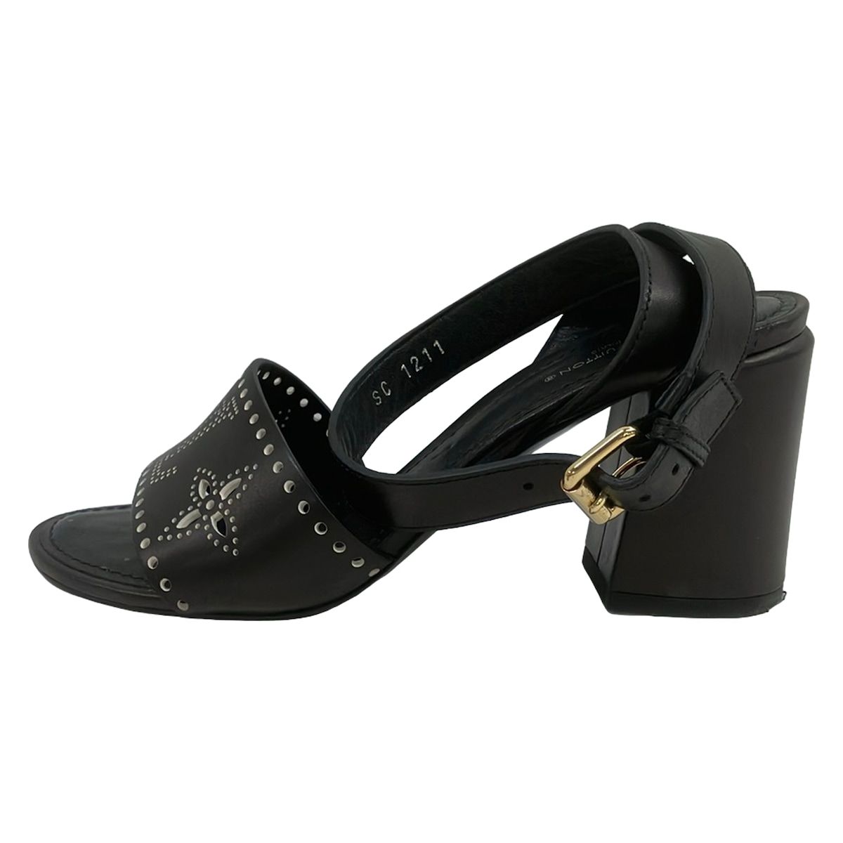 Louis Vuitton Sandals Horizon Line Leather Black 36 — view 2
