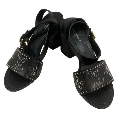 Louis Vuitton Sandals Horizon Line Leather Black 36 — view 3