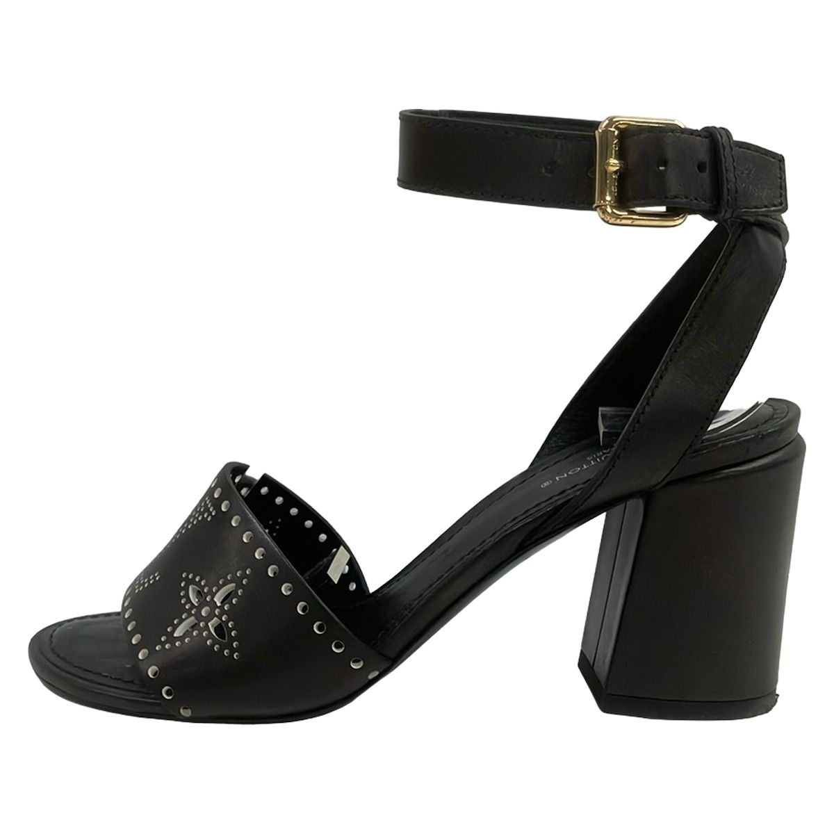 Louis Vuitton Sandals Horizon Line Leather Black 36