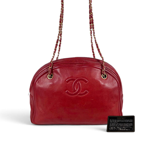 Chanel Lamb Skin Chain Shoulder Bag Lambskin Bag Tote