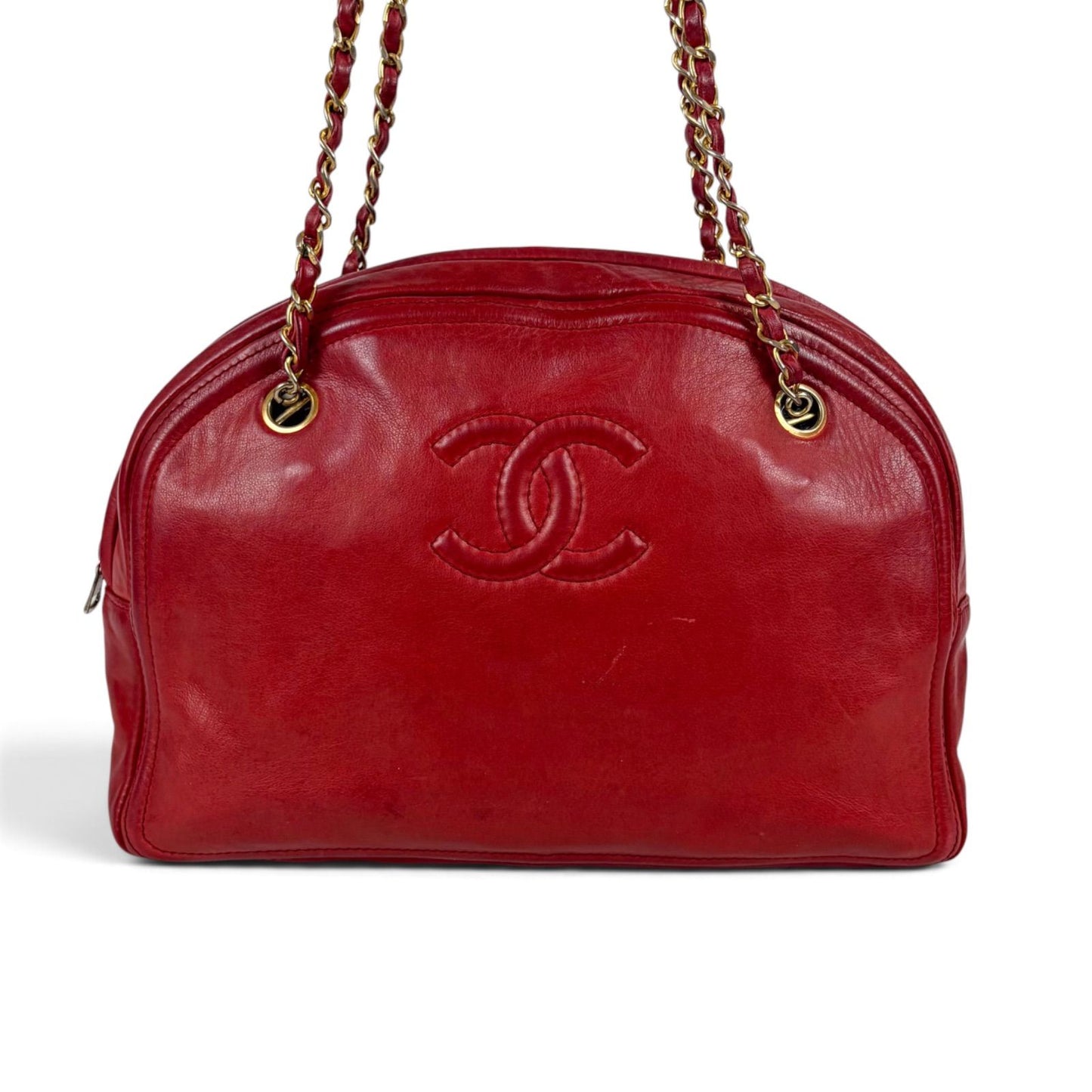 Chanel Lamb Skin Chain Shoulder Bag Lambskin Bag Tote — view 4