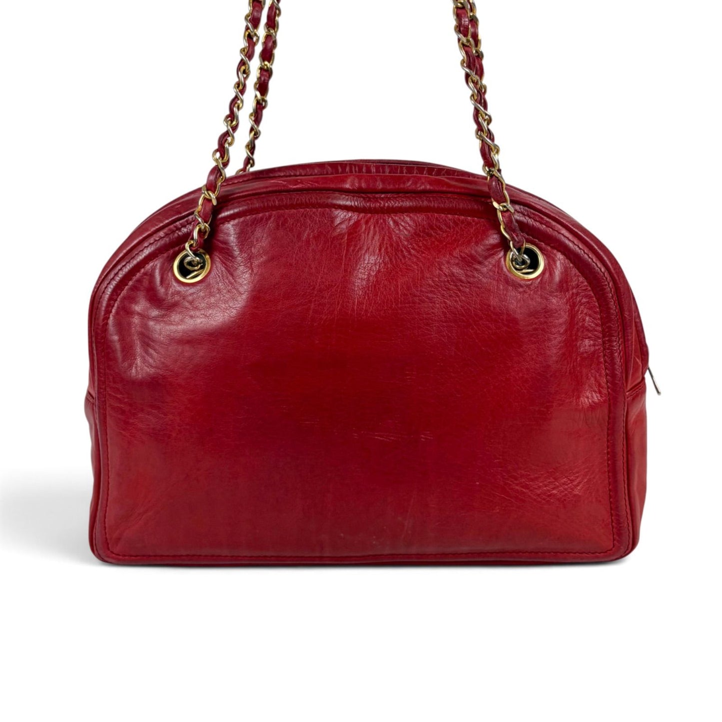 Chanel Lamb Skin Chain Shoulder Bag Lambskin Bag Tote — view 5