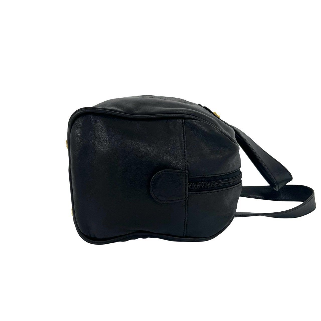 Loewe Vintage Amazona 28 Anagram Leather Mini Boston Bag Tote Black — view 6