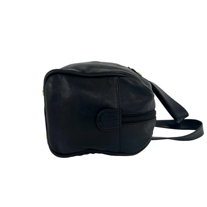 Loewe Vintage Amazona 28 Anagram Leather Mini Boston Bag Tote Black — view 6