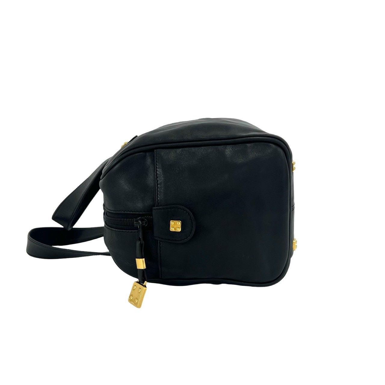 Loewe Vintage Amazona 28 Anagram Leather Mini Boston Bag Tote Black — view 5