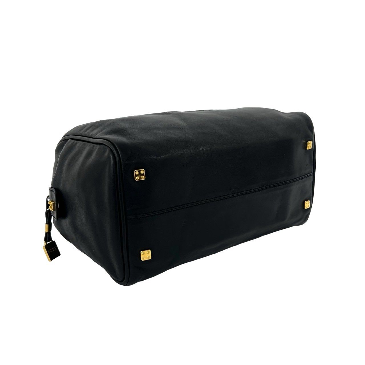 Loewe Vintage Amazona 28 Anagram Leather Mini Boston Bag Tote Black — view 7