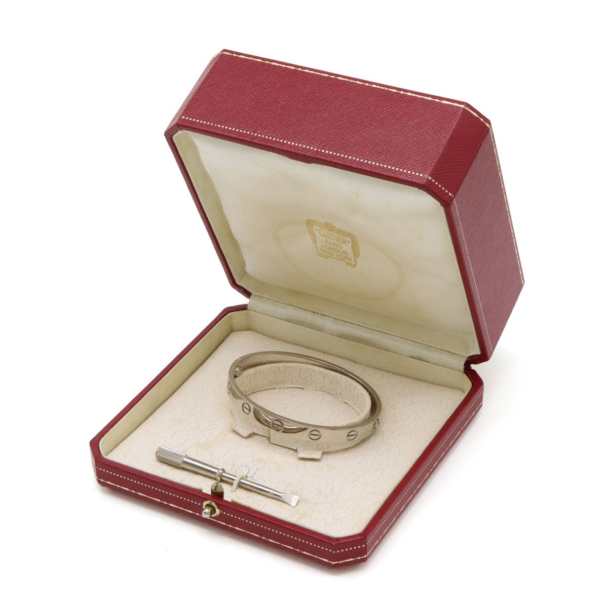 Cartier Love Bracelet Bangle 18K White Gold 16 — view 6