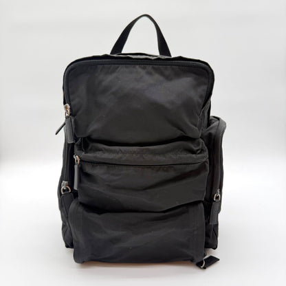 Prada Large Backpack Triangle Logo Nylon Black