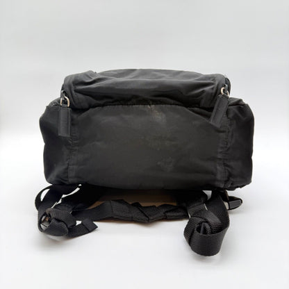 Prada Large Backpack Triangle Logo Nylon Black — view 4