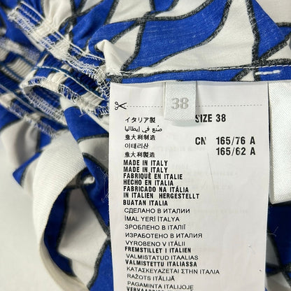 Prada Dress 38 S Blue White Black Short Sleeve Knee Length — view 5