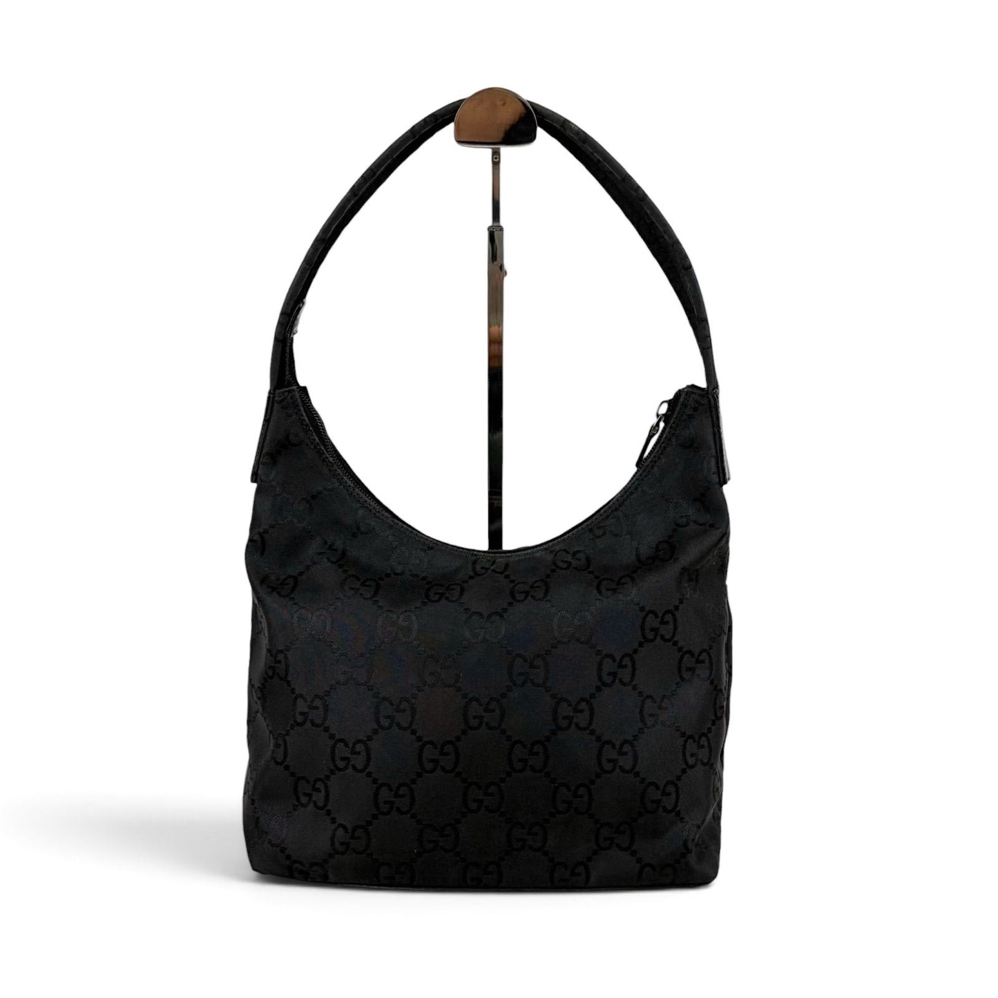 Gucci GG Canvas Hobo Black Shoulder — view 3
