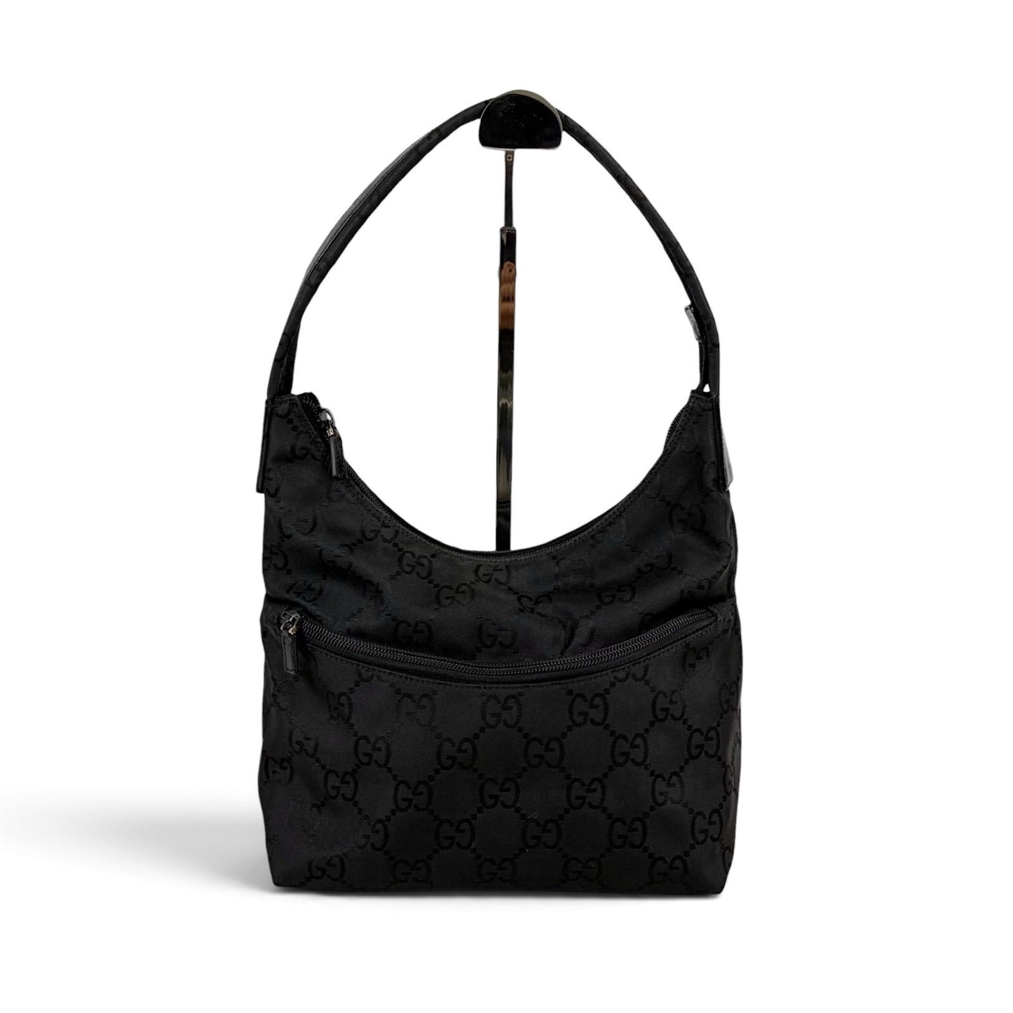 Gucci GG Canvas Hobo Black Shoulder — view 2