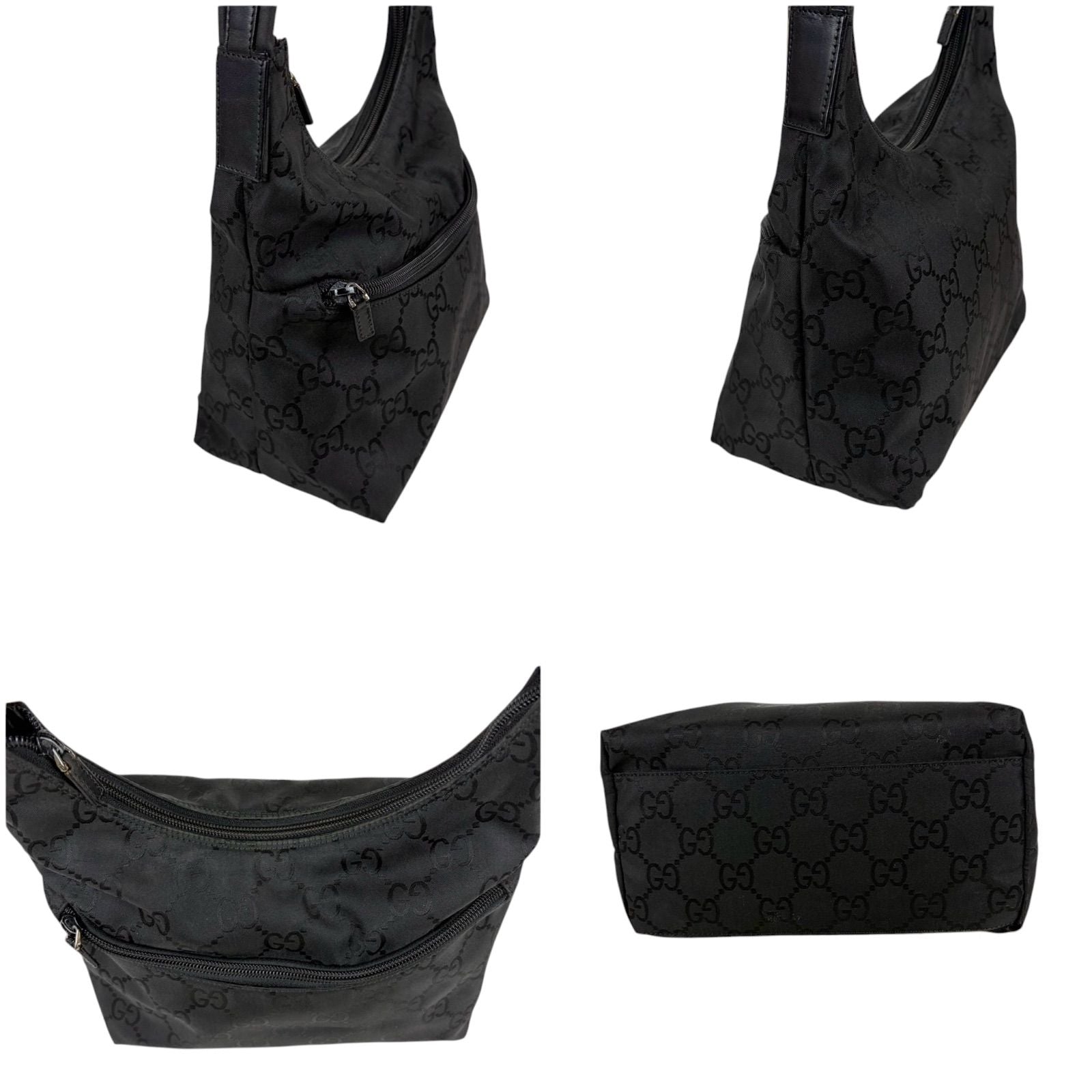 Gucci GG Canvas Hobo Black Shoulder — view 4