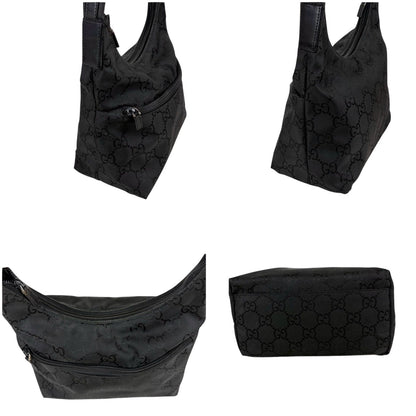 Gucci GG Canvas Hobo Black Shoulder — view 4