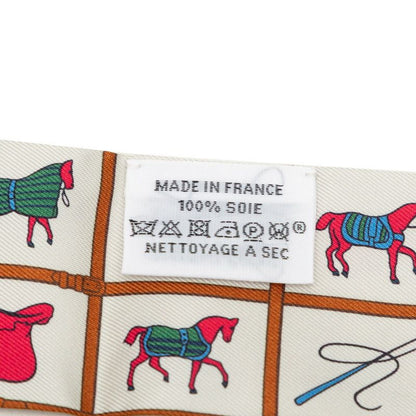 Hermes Twilly Couvertures Et Tenues de Jour Horsewear Scarf Beige Multicolor — view 6