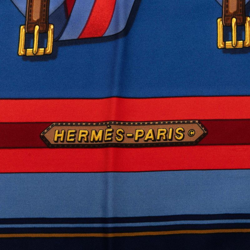 Hermes Carre 90 les Sangles Scarf Silk — view 3