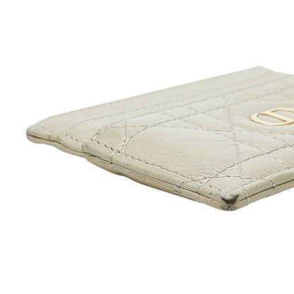 Dior Caro Freesia Card Case Beige Leather — view 5