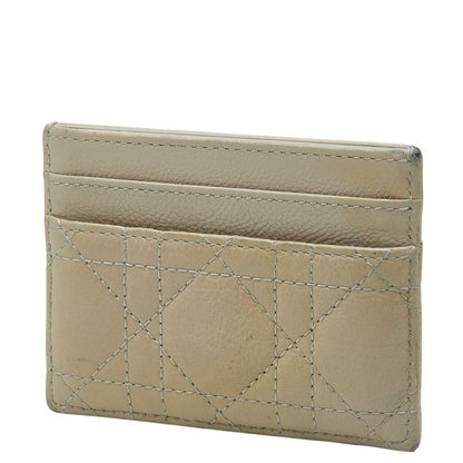Dior Caro Freesia Card Case Beige Leather — view 2