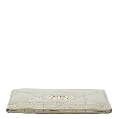 Dior Caro Freesia Card Case Beige Leather — view 3