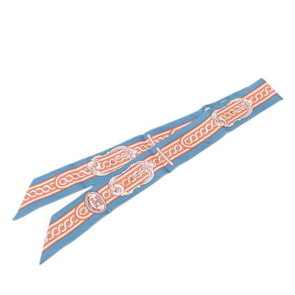 Hermes Twilly Bride de Cour Scarf Blue Pink Silk