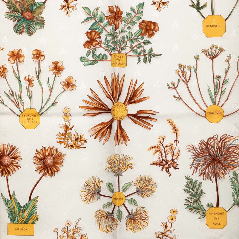 Hermes Carre 90 Harbier de Gavarnie Pressed Flowers From the Cirque de Cavarnie — view 2