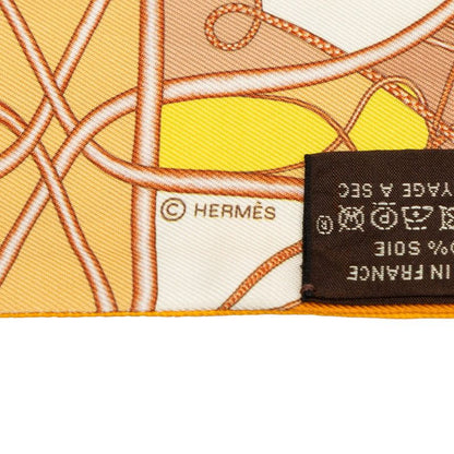 Hermes Twilly Coup de Fouet Au Bloc Scarf New Tag Orange Silk — view 4