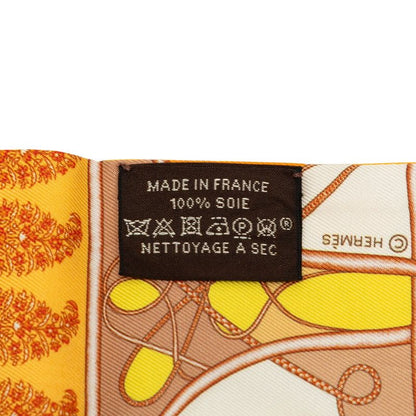 Hermes Twilly Coup de Fouet Au Bloc Scarf New Tag Orange Silk — view 5