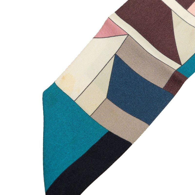 Hermes Twilly Perspective Cavaliere Riding Scarf Multicolor Silk — view 4