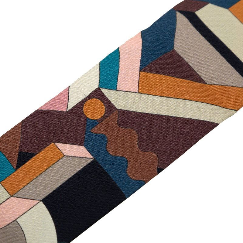 Hermes Twilly Perspective Cavaliere Riding Scarf Multicolor Silk — view 5