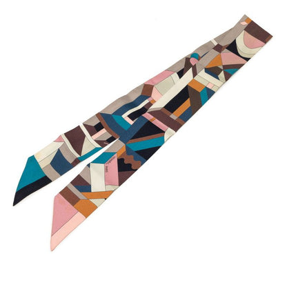 Hermes Twilly Perspective Cavaliere Riding Scarf Multicolor Silk
