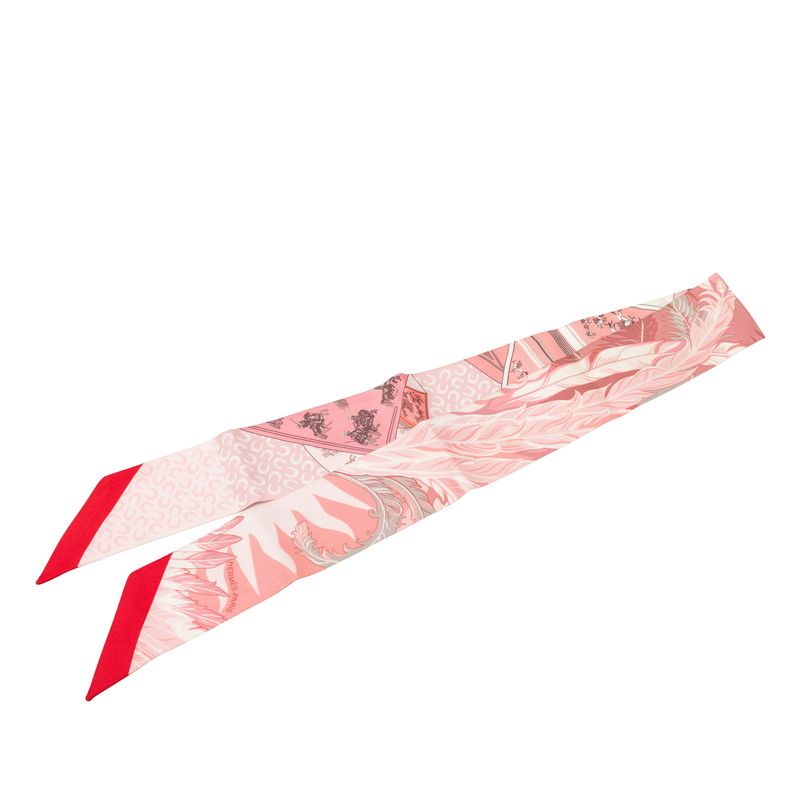 Hermes Twilly Cheval Phoenix Horse and Scarf New Tag Pink Silk