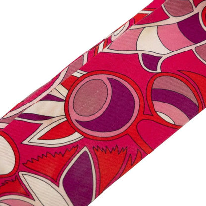 Hermes Twilly Folklore BE Fuchsia Rouge Rose Scarf Purple Magenta Silk — view 5