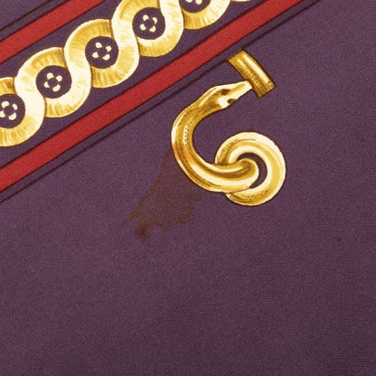 Hermes Carre 90 Bride de Cour Scarf Purple Silk — view 6
