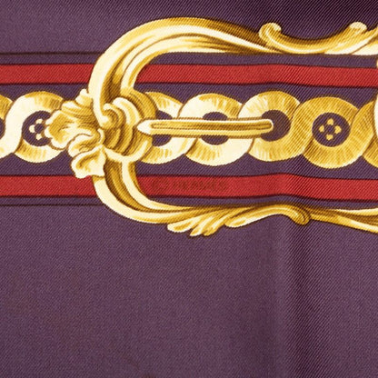 Hermes Carre 90 Bride de Cour Scarf Purple Silk — view 7