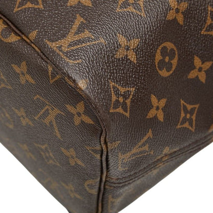 Louis Vuitton Monogram Neverfull MM Shoulder Bag Tote Brown Pink Leather — view 6