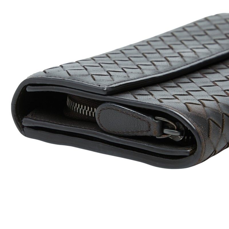 Bottega Veneta Intrecciato Wallet Brown Leather — view 5