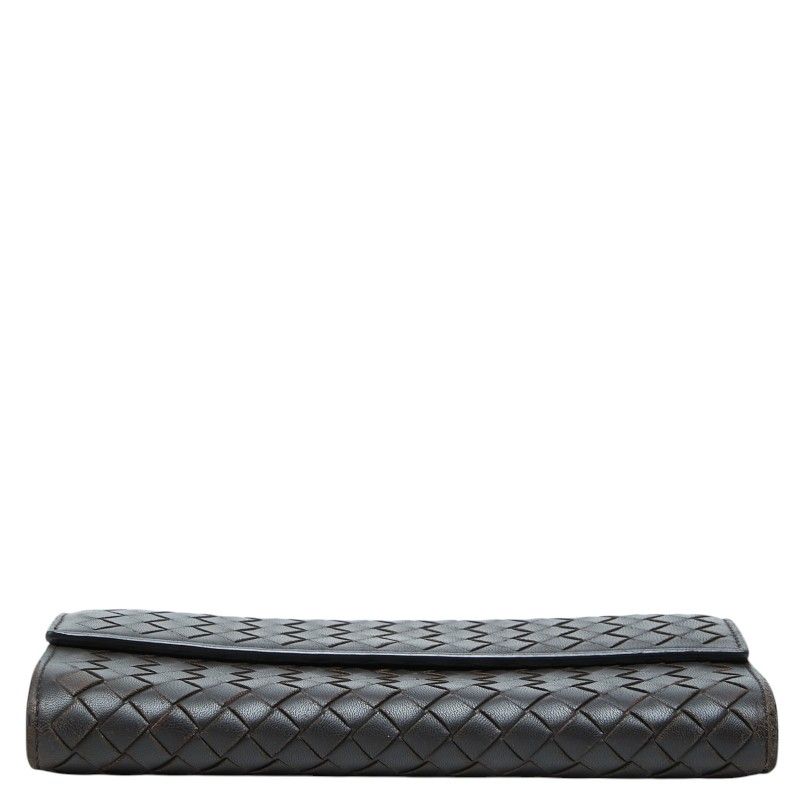 Bottega Veneta Intrecciato Wallet Brown Leather — view 3