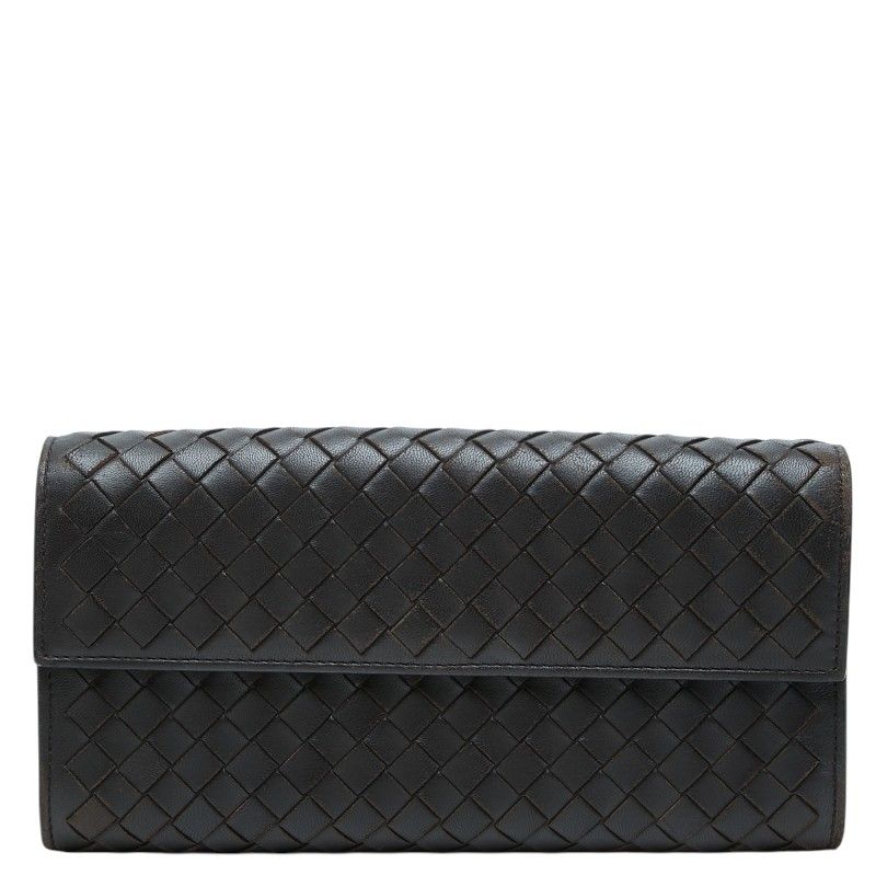 Bottega Veneta Intrecciato Wallet Brown Leather