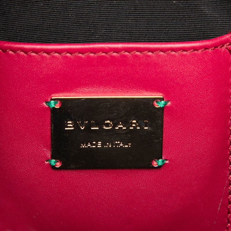 Bvlgari Serpenti Forever Crossbody Chain Shoulder Bag Wine Red Leather — view 5