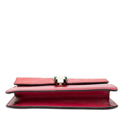 Bvlgari Serpenti Forever Crossbody Chain Shoulder Bag Wine Red Leather — view 3